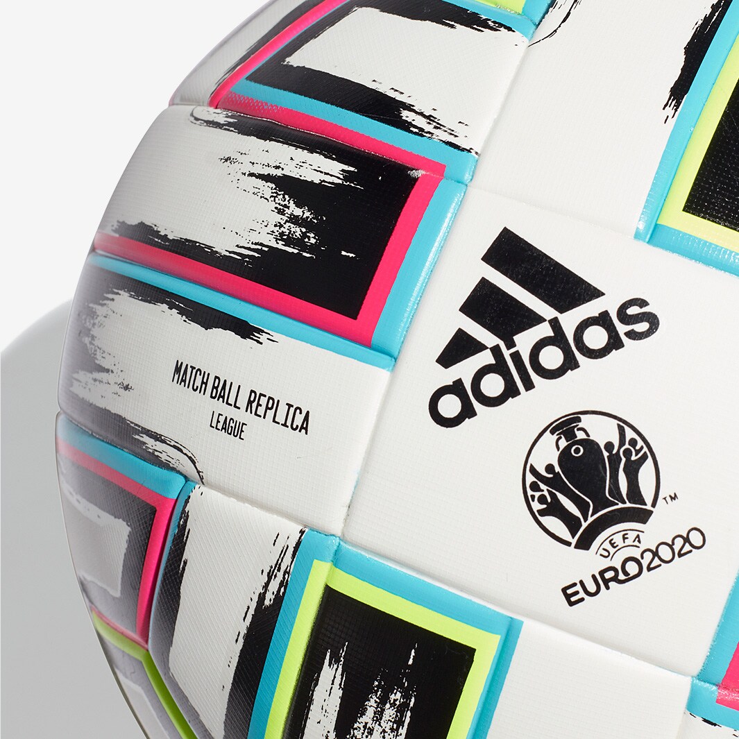 Ballon Adidas Uniforia Euro2020 League Blancnoirvertbleu Cyan