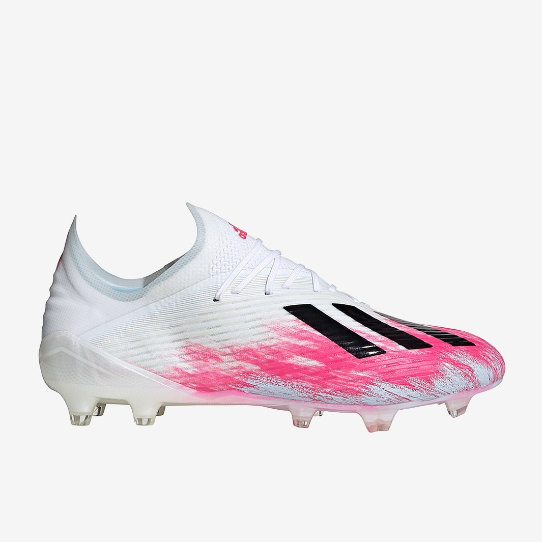 adidas X  FG - Footwear White/Core Black/Shock Pink - Firm Ground -  Mens Boots |