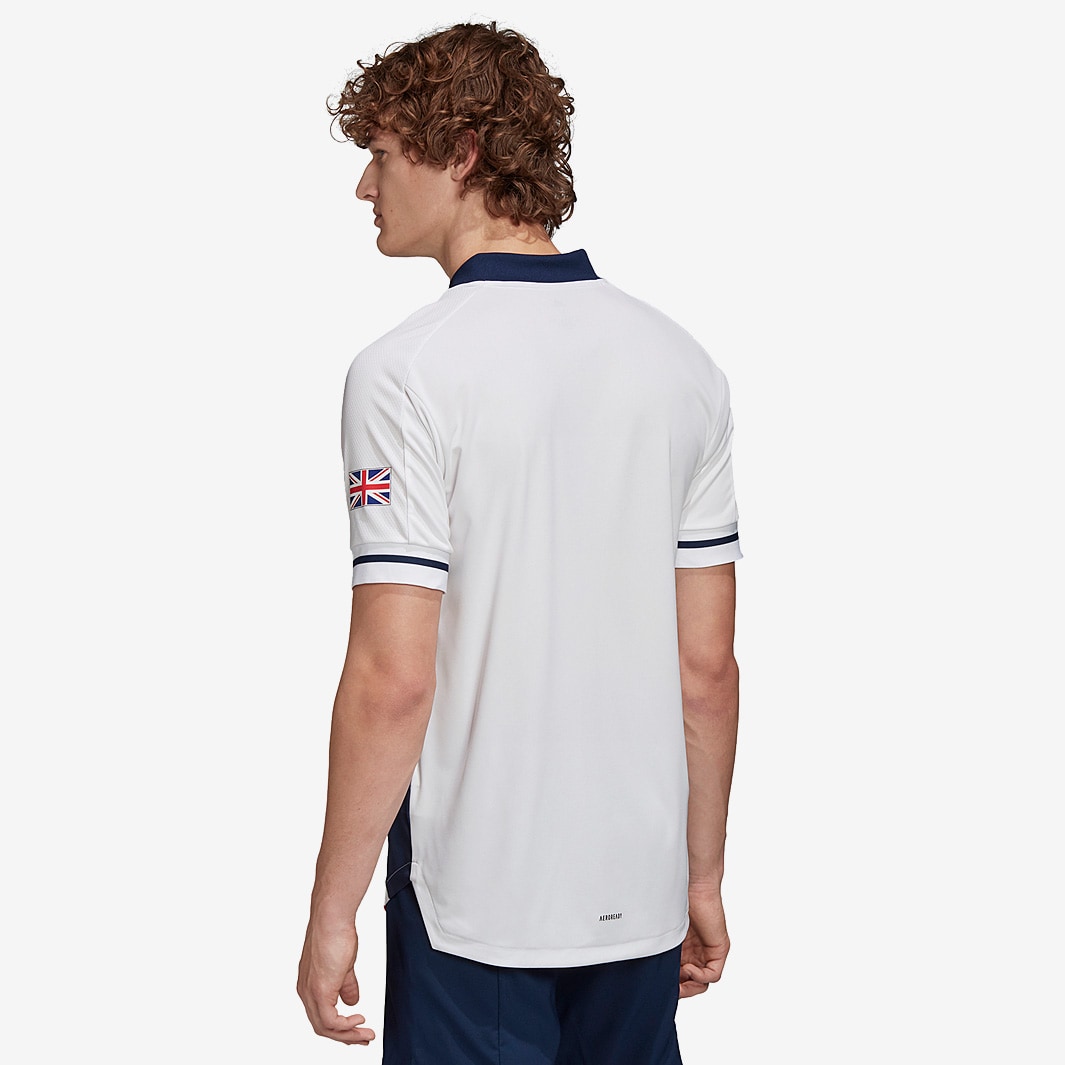 adidas Team GB Football Jersey - White/Red/Blue - Mens Clothing