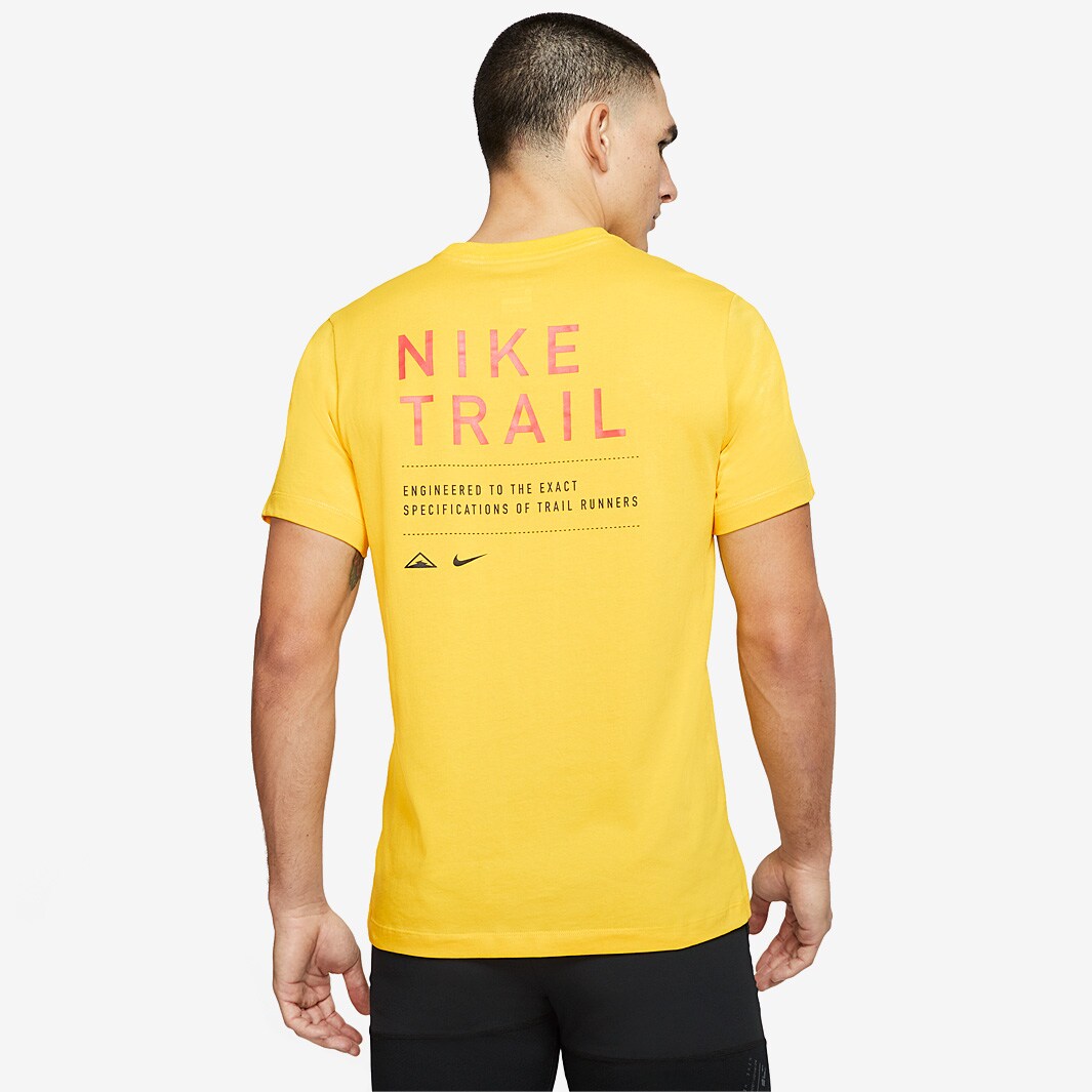 Nike Dri-Fit Trail T-Shirt Speed Yellow Mens Clothing Pro