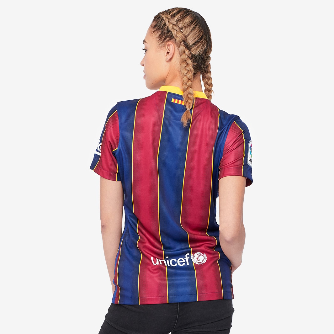 Nike Womens FC Barcelona Fourth 20/21 Top (Game Royal/Varsity Maize)