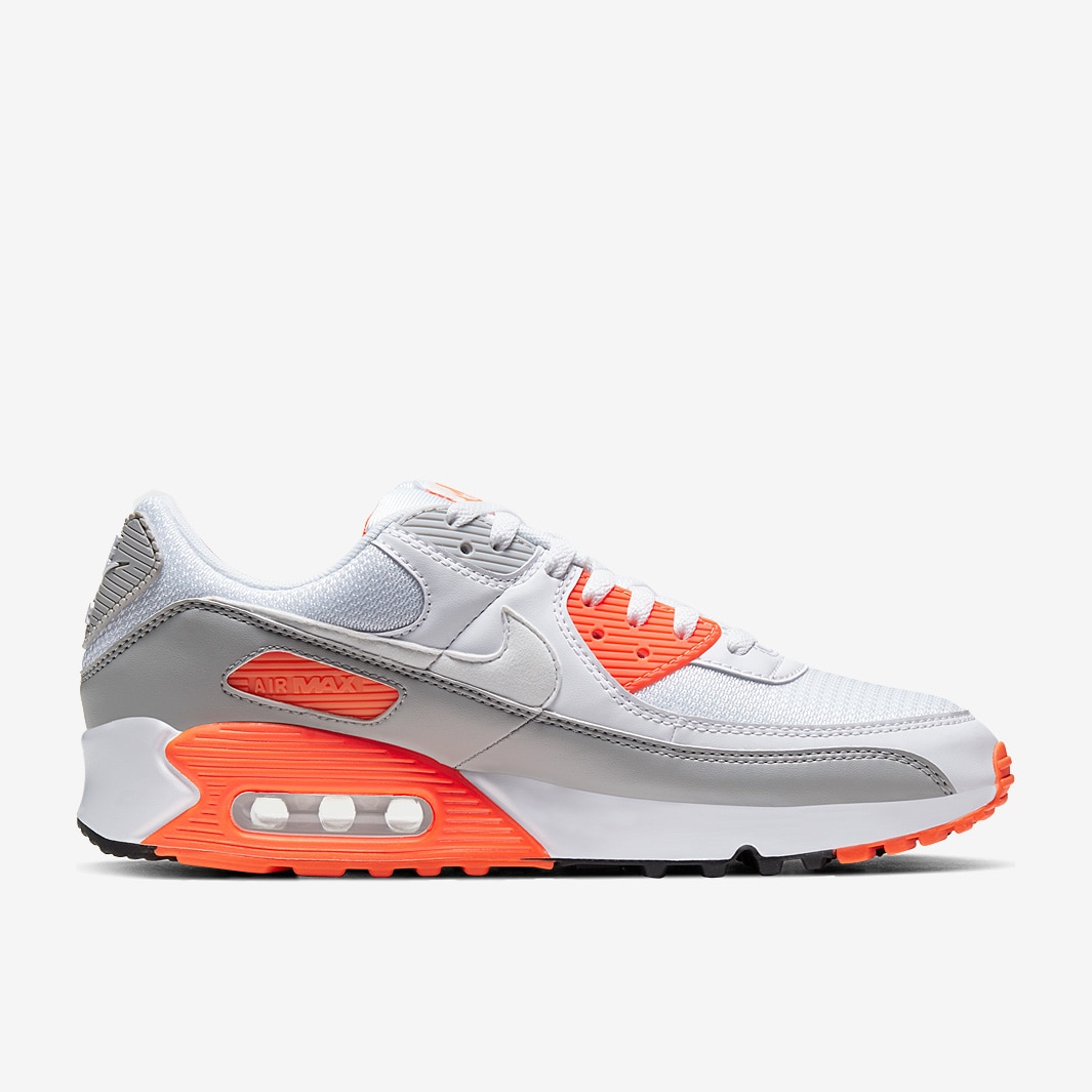Nike Air Max 90 Bianco/Bianco/Arancione Hyper- Scarpe Uomo Pro