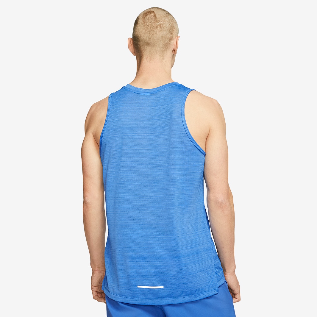 Nike Dri-Fit Miler Singlet - Pacific Blue/Htr/Reflective Silv - Mens  Clothing | Pro:Direct Running