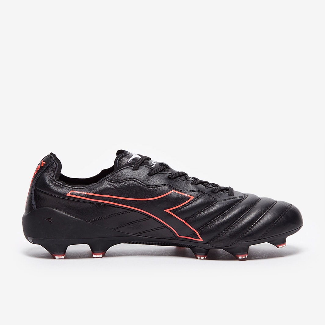 Diadora B-Elite Italia Tech FG Nero/Rosso Fluo Terreni
