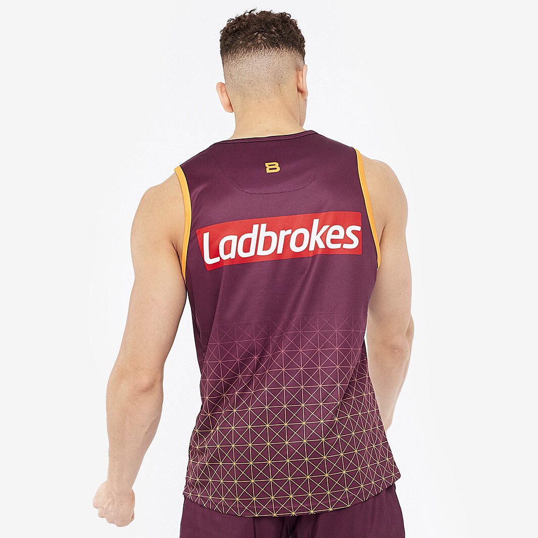 Broncos Brisbane Rugby Union Shirt Sleeveless Training Jersey ISC