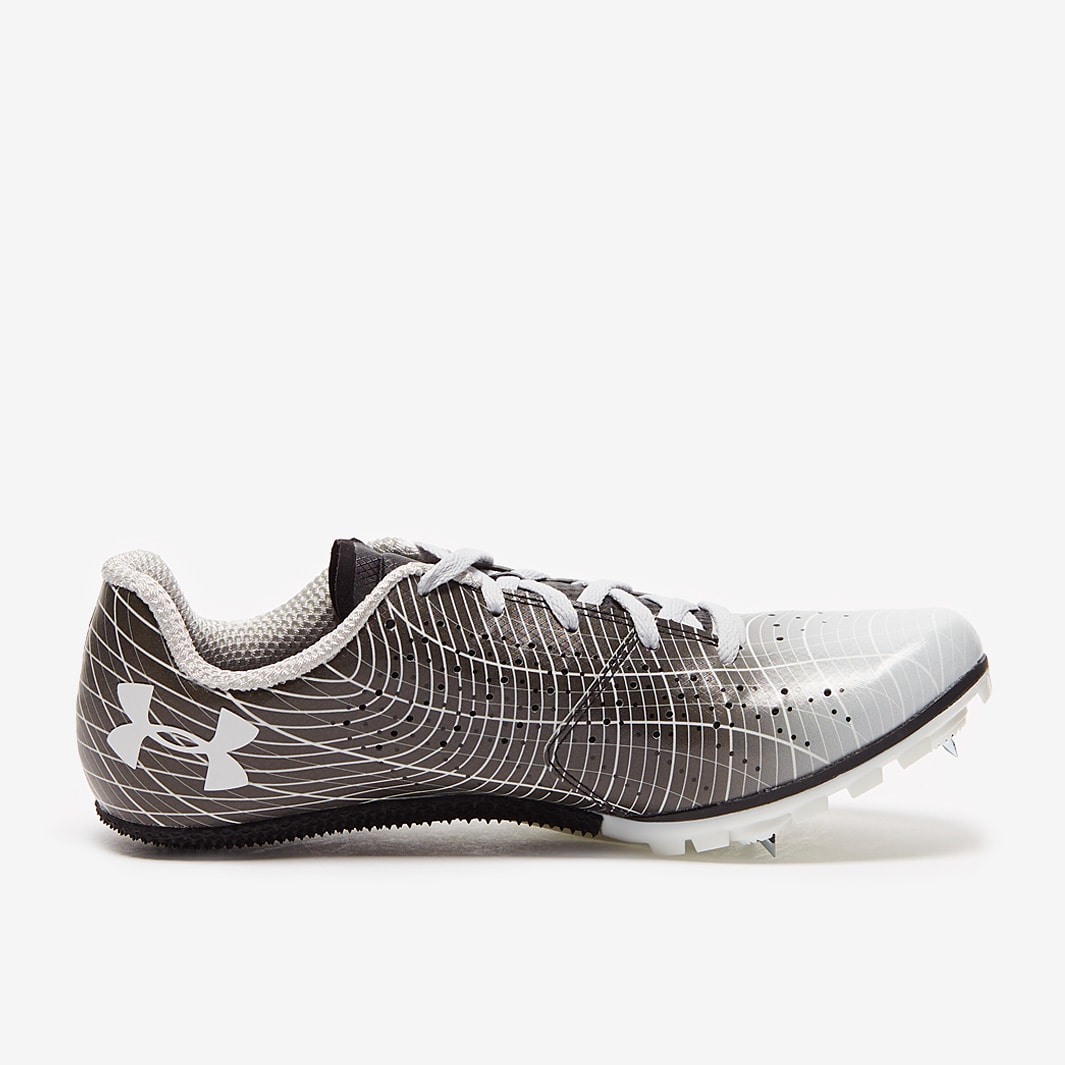 Under Armour Kick Sprint Black Mod Gray White Mens Shoes - Main Image