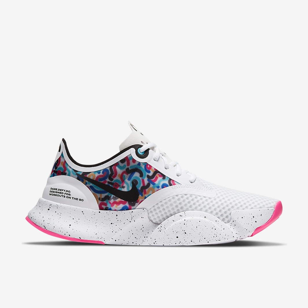 Nike Womens SuperRep Go White/Black-Pink Blast-Baltic Blue