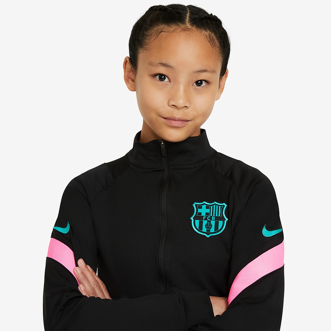 Nike Kids FC Barcelona 20/21 DF Strike Tracksuit CL Black/Pink
