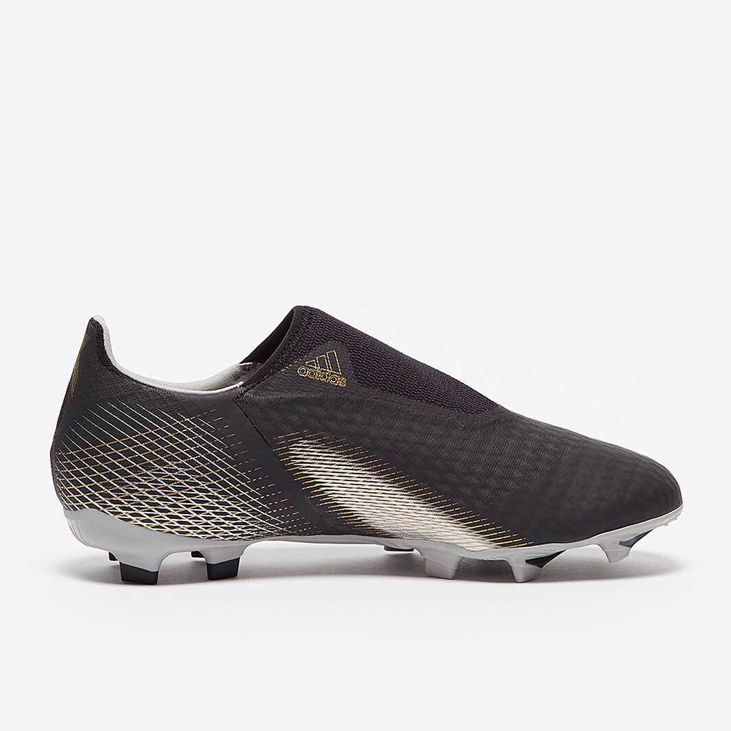 adidas X Ghosted .3 Laceless FG Core Black/Metallic Gold Melange/Grey