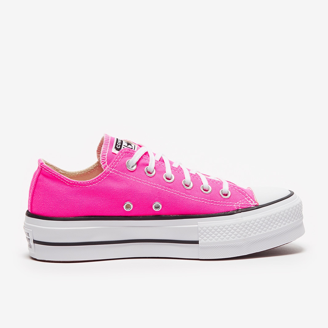 Converse Womens Chuck Taylor All Star Lift Hyper Pinkwhiteblack Trainers Womens Shoes 0256