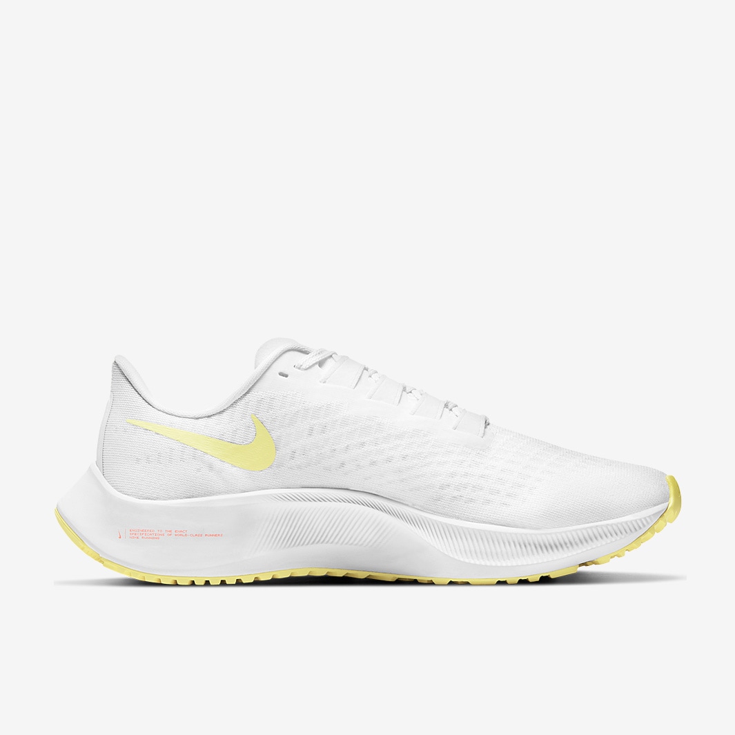 Nike Womens Air Zoom Pegasus 37 White/Lt Zitron-Bright Mango