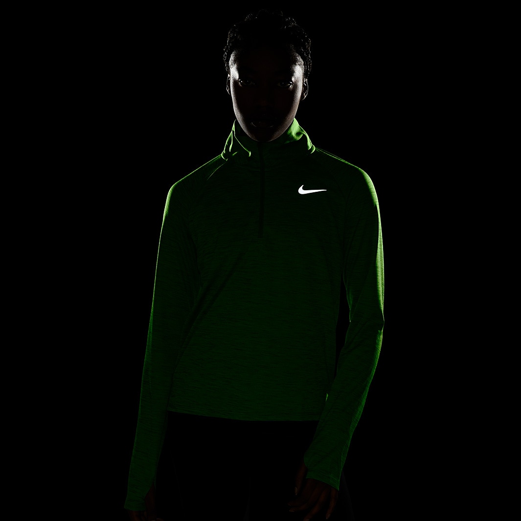 nike running pacer half zip top in volt