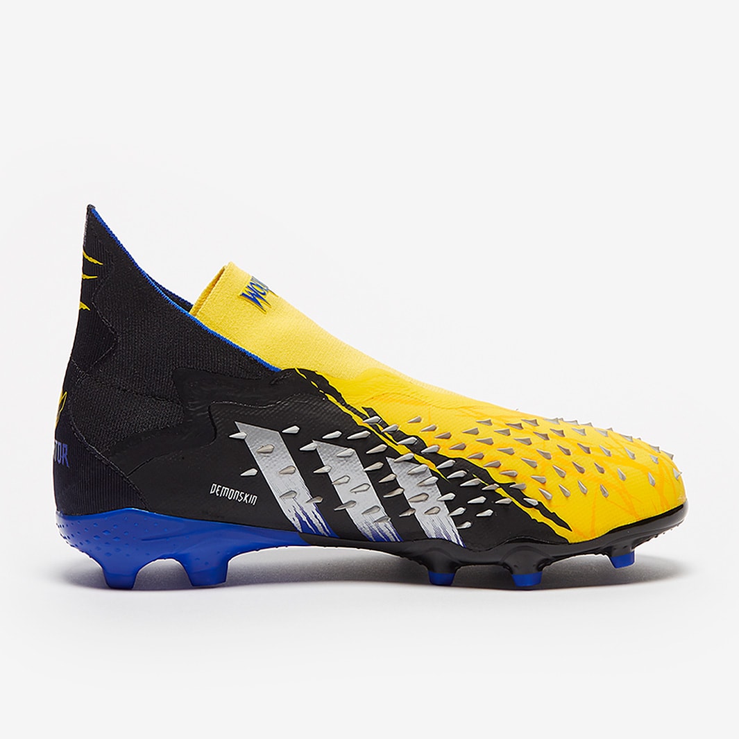 adidas Kids Predator Freak+ FG - Bright Yellow/Silver