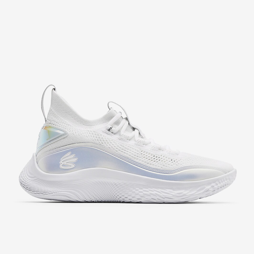 All white stephen 2024 curry shoes