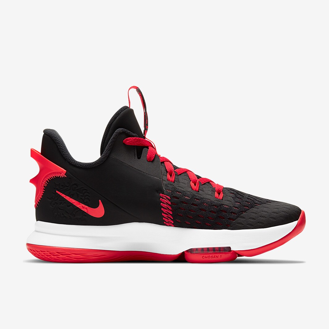Nike LeBron Witness 5 - Black/Bright Crimson/University Red - Mens ...
