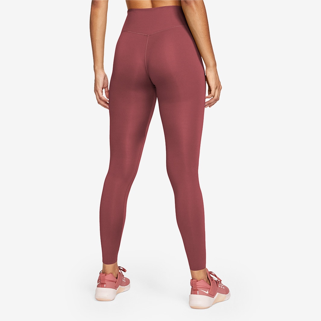Nike Womens One Luxe Mid Rise Tight Canyon Rust/Clear Womens Clothing