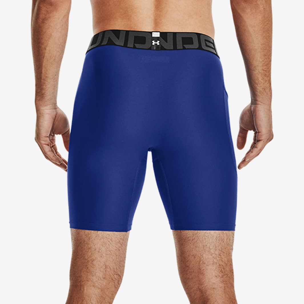 Under Armour Heat Gear Compression Shorts - Royal/White - Mens Base Layer