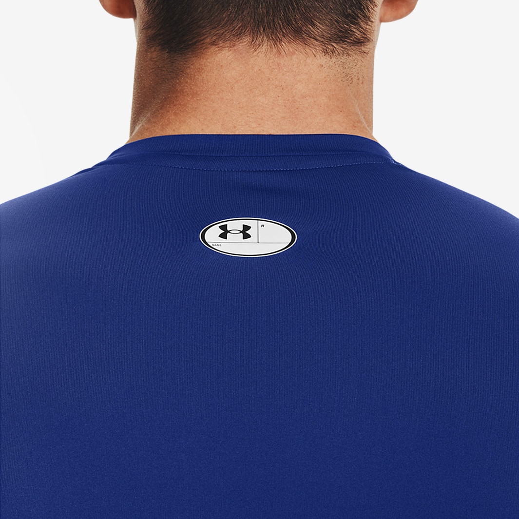 Under Armour Heat Gear Compression LS Royal/White Mens Base Layer