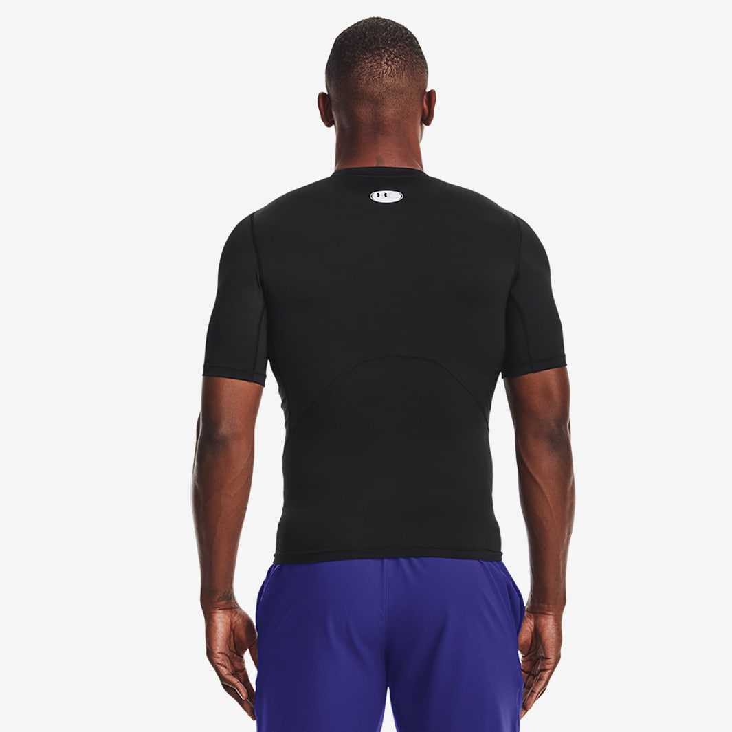 Under Armour Heat Gear Compression SS - Black/White - Mens Base