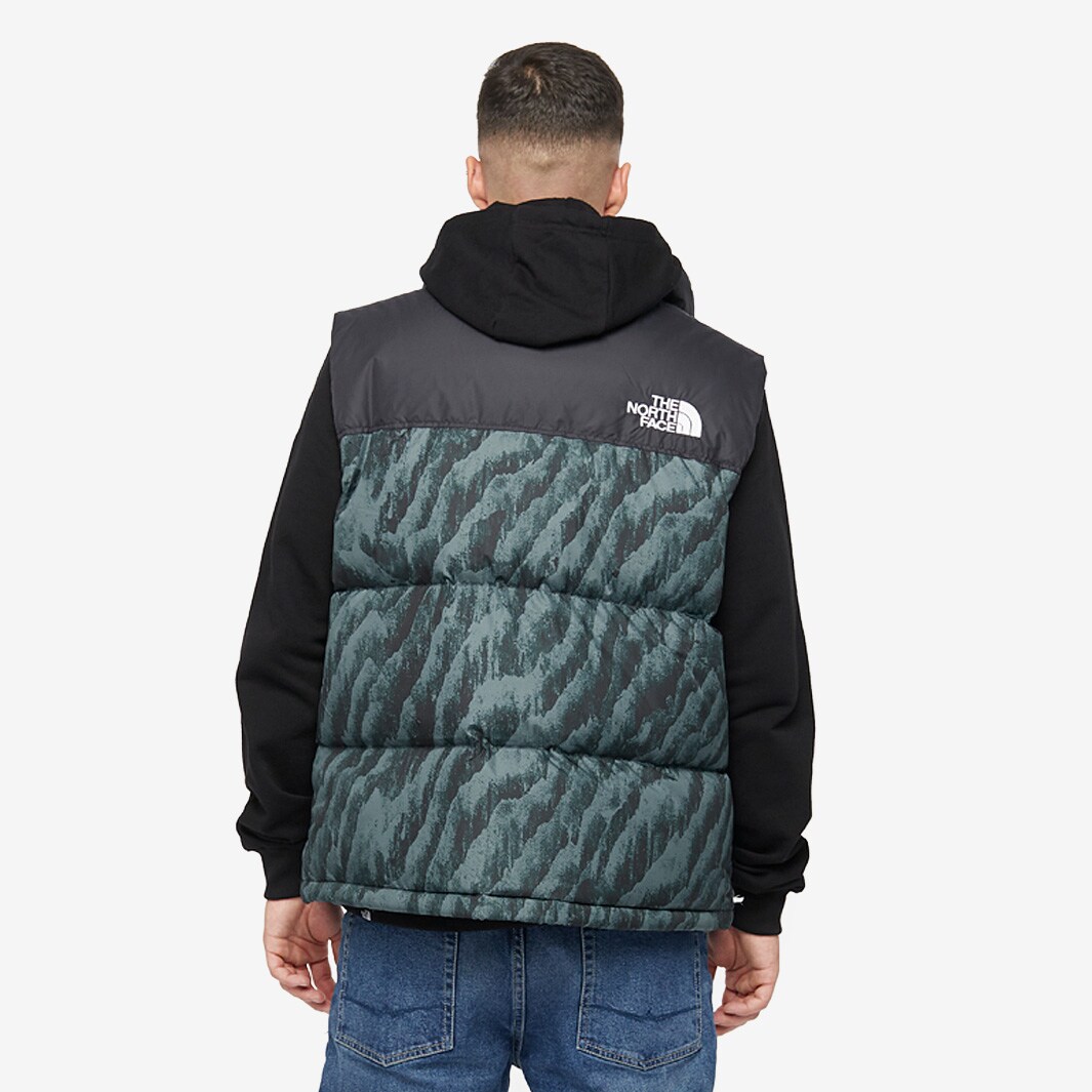 The North Face Printed 1996 Retro Nuptse Vest - Balsamic Green Wooden ...