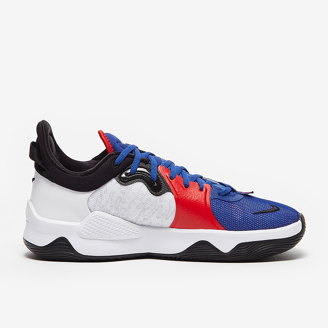 Nike PG5 - White/University Red/Rush Blue/Black - Mens Shoes | Pro ...