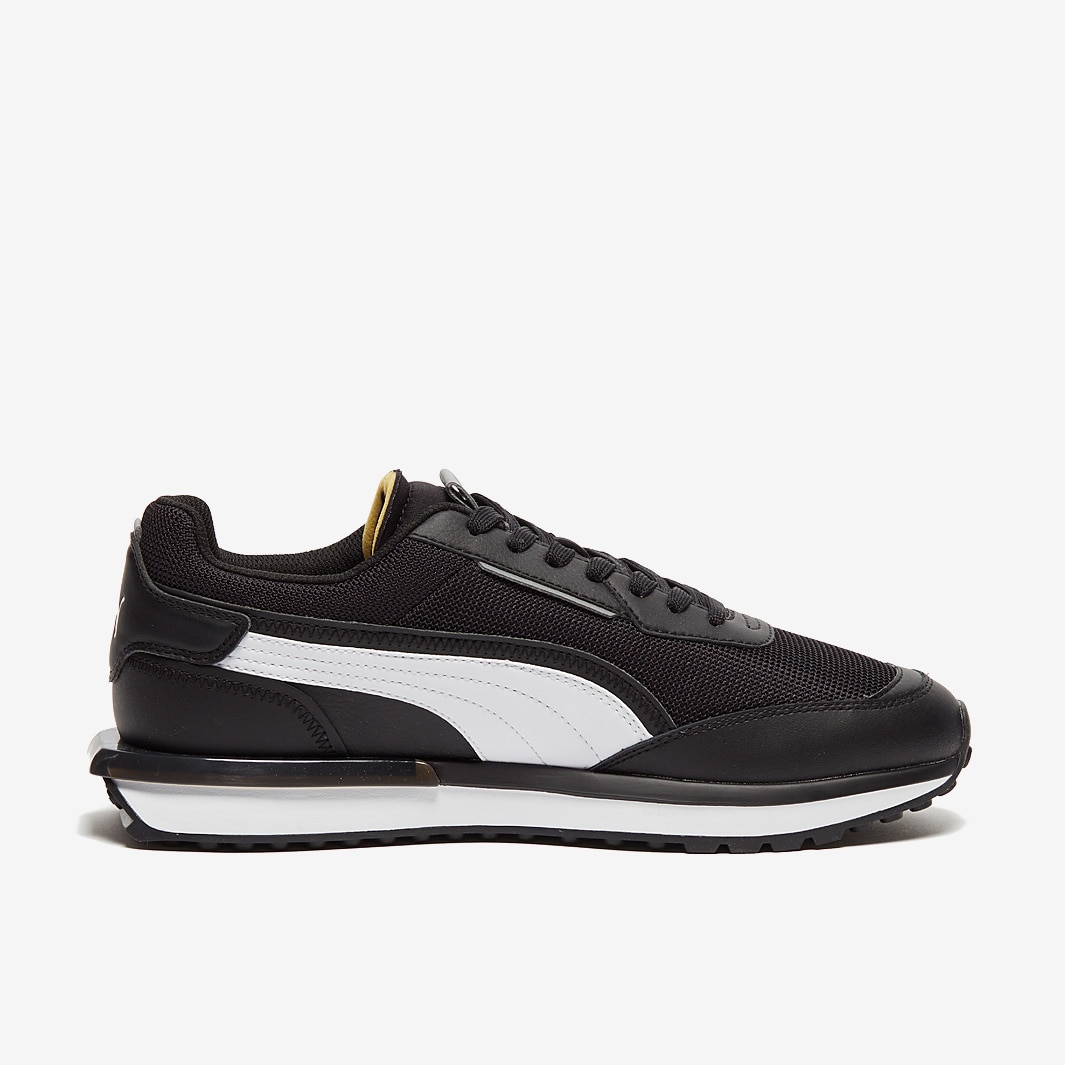 Puma City Rider B&W Puma Black/Puma White Trainers Mens Shoes