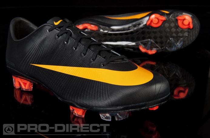Botas de Fútbol – Nike - Mercurial - Vapor – Superfly - II – FG – Terreno Duro - Negro/Naranja | Pro:Direct