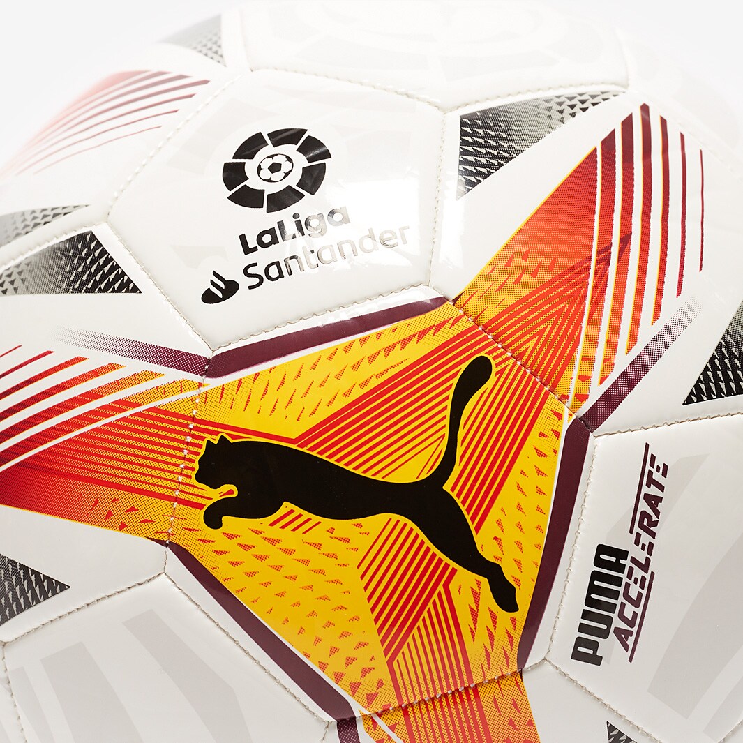 ☆PUMA(プーマ)LALIGA 1 ACCELERATE MS サッカーボール Puma LaLiga 1 Accelerate MS Ball - Puma White/Beetroot