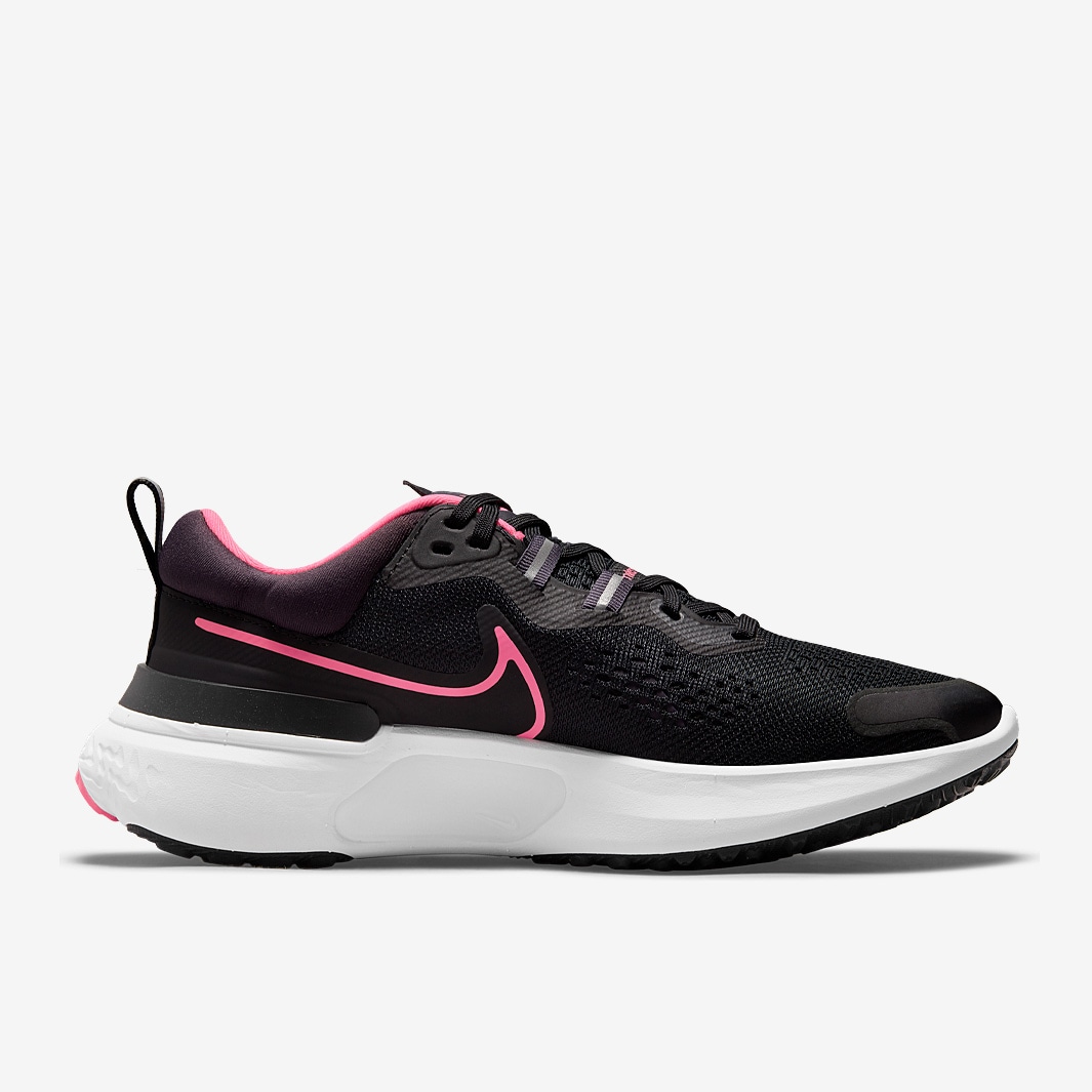 Nike Womens React Miler 2 - Black/Hyper Pink-Cave Purple - Womens Shoes