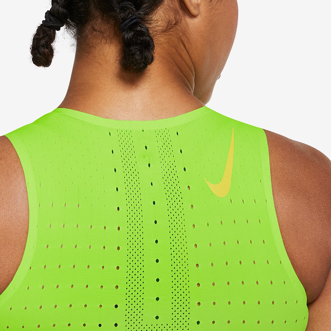 nike neon green crop top