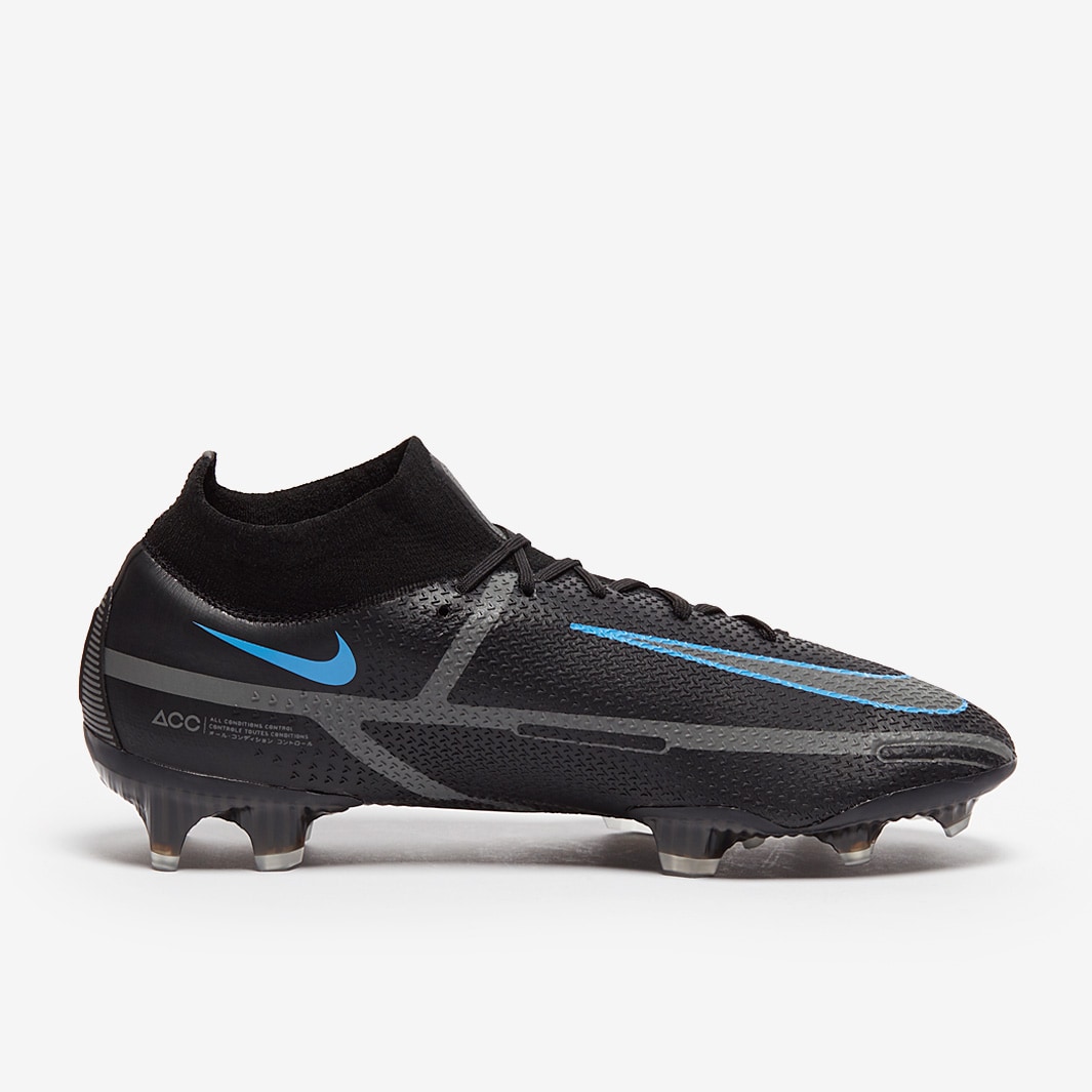 Nike Phantom GT II Elite FG - Black/Black/Iron Grey - Mens Soccer Cleats