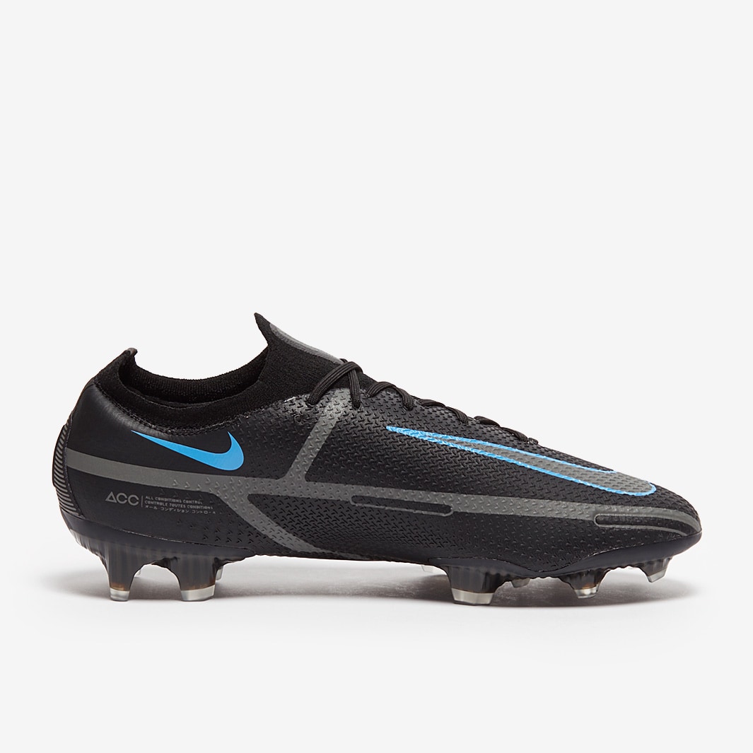 Nike Phantom GT II Elite FG - Black/Black/Iron Grey - Mens Soccer Cleats