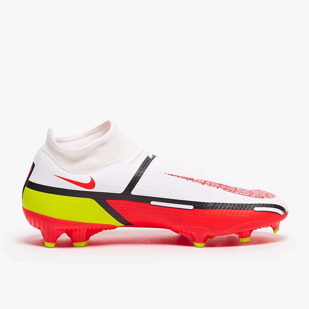 Nike Phantom GT II Academy DF FG/MG - White/Bright Crimson/Volt - Mens ...