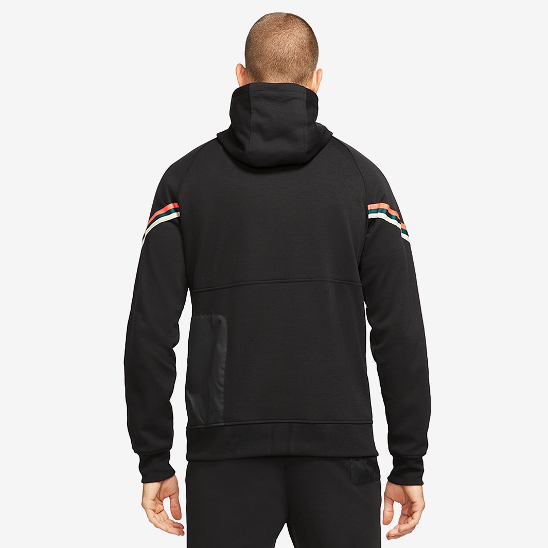 lfc nike mens black fleece travel hoodie