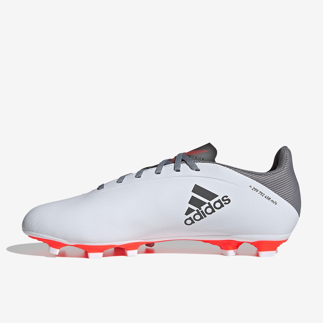 adidas X Speedflow .4 FxG - White/Iron Red - Soccer Cleats