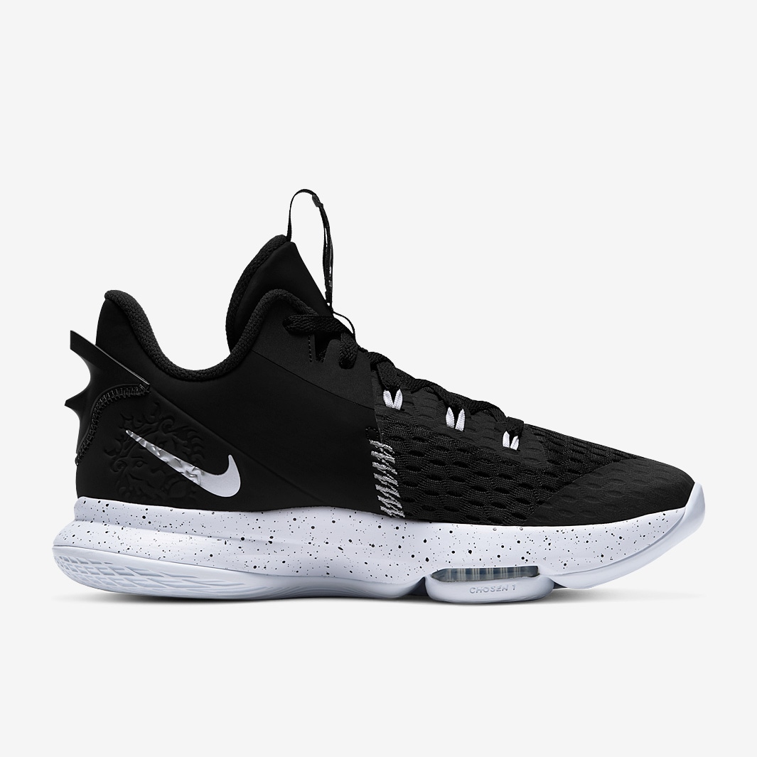 Nike Lebron Witness V - Black/Metallic Silver/White - Mens Shoes | Pro ...