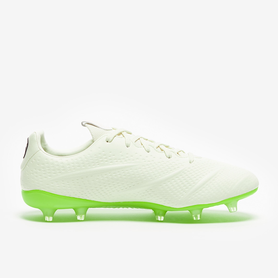 Puma King Platinum 21 Vegan FG/AG Ivory Glow/Puma Black/Green Glare
