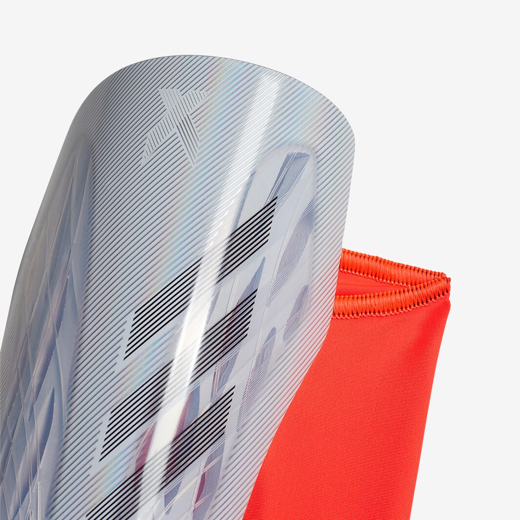 adidas X League Shin Guards White/Solar Red/Iron Metallic/Black