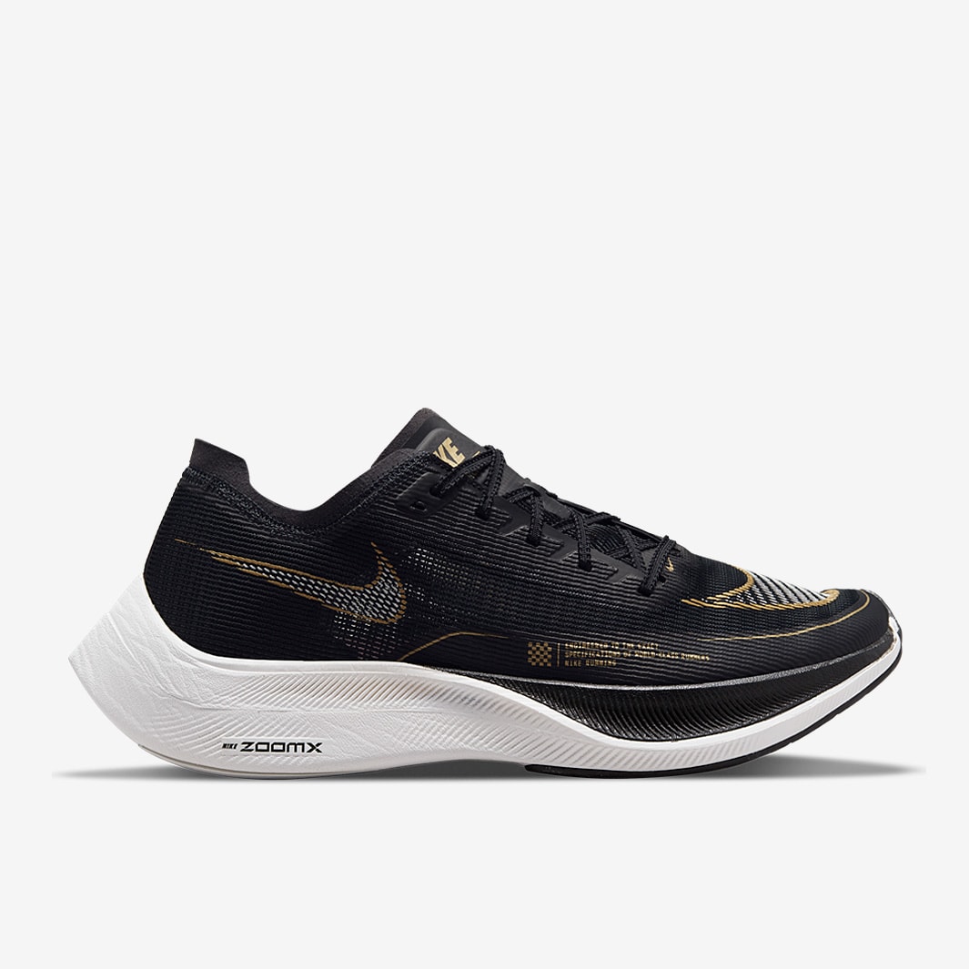 Nike ZoomX Vaporfly Next Percent 2 - Black/White-Mtlc Gold Coin - Mens ...