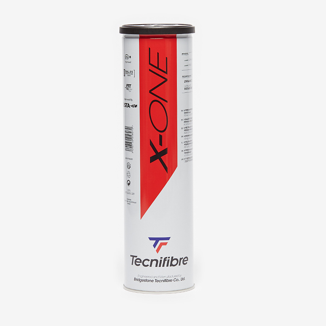 Tecnifibre X-One – Lot De 2 Tubes De 4 Balles De Tennis Jaunes – Haute Performance Et Visibilité Parfaite