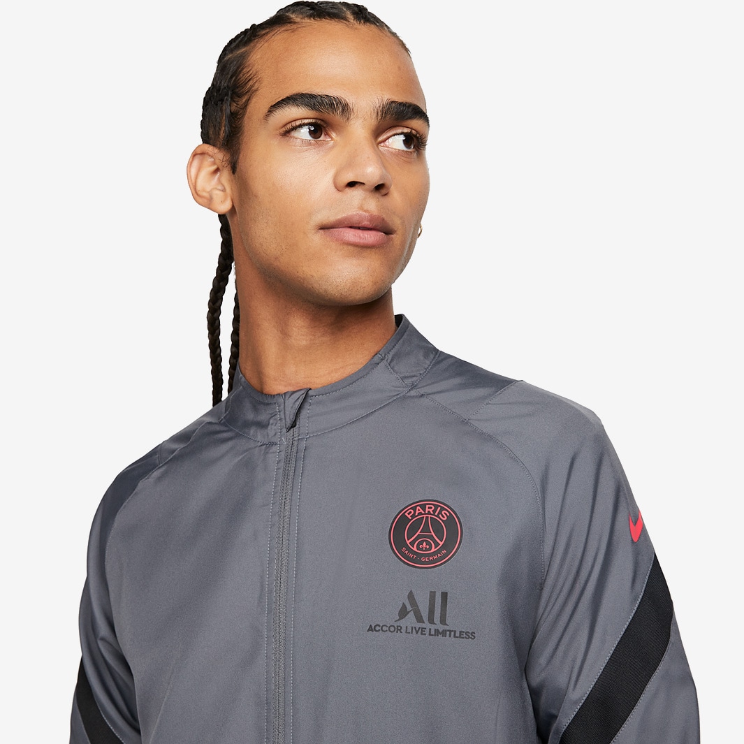 Nike Paris-Saint Germain 21/22 Dri-FIT Strike Tracksuit - Dark Grey ...