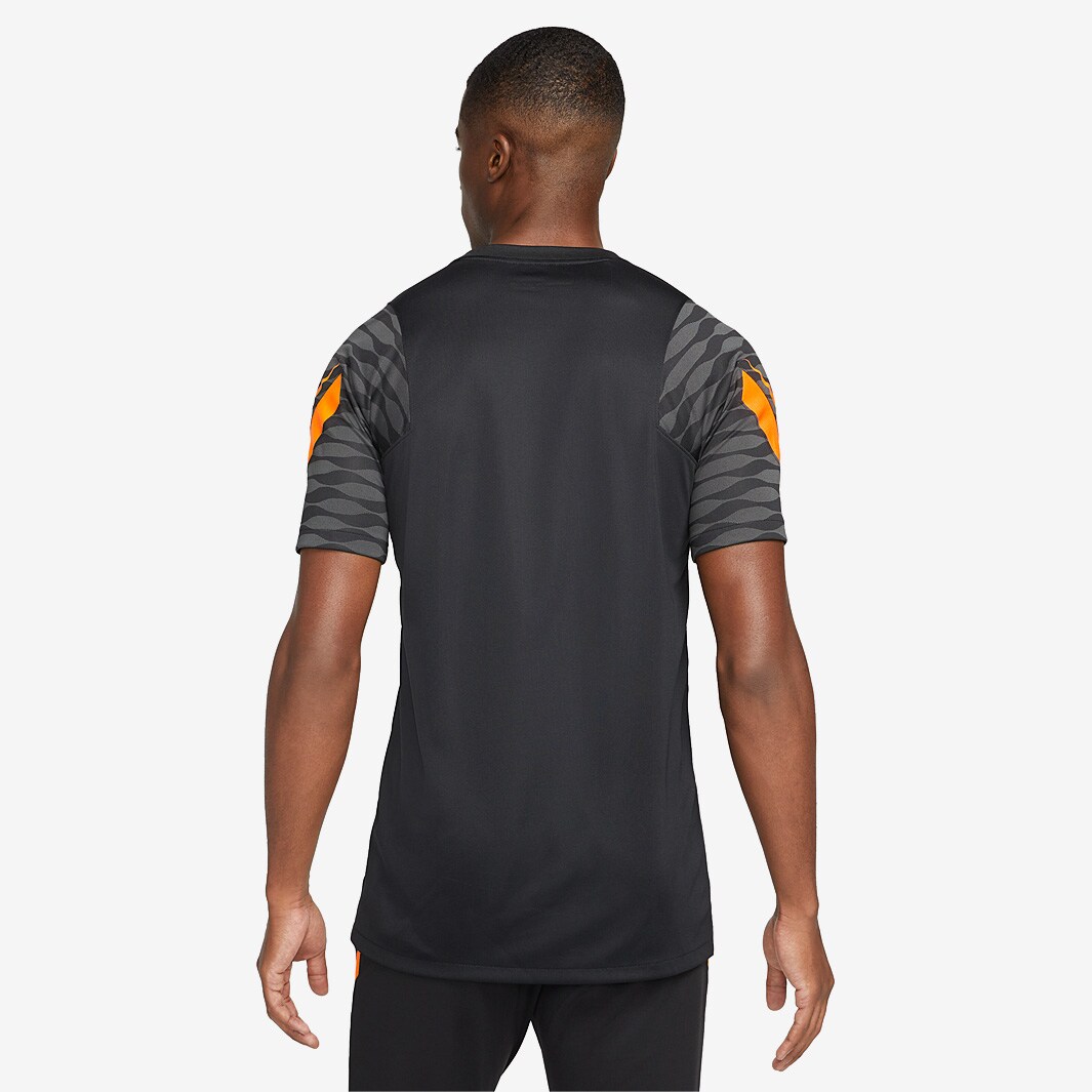 Nike Strike 21 Dri-FIT SS Top - Black/Anthracite/Total Orange - Mens  Clothing
