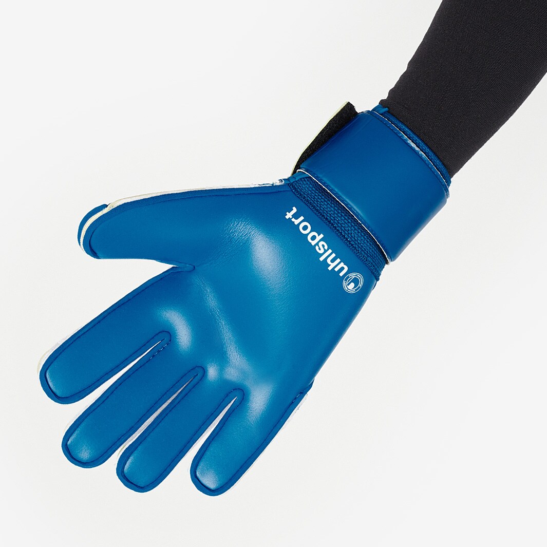 Uhlsport Aquasoft Pacific Blue/Fluo Green Mens GK Gloves