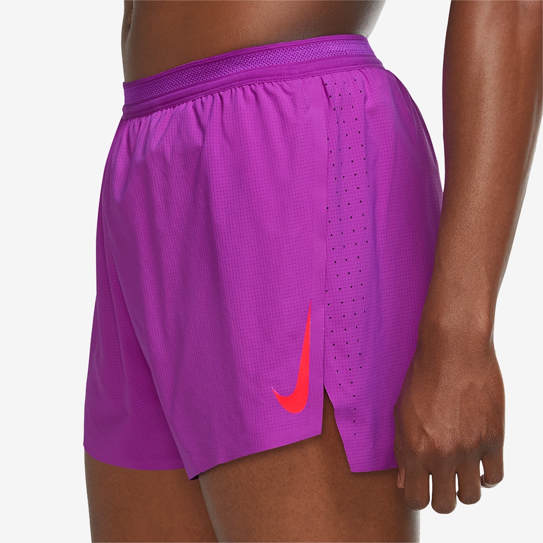 Nike Aeroswift 4inch Short Vivid Purple Bright Crimson Mens Clothing