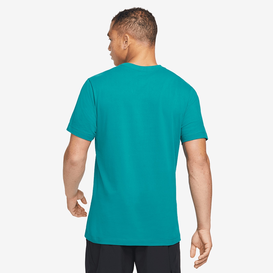 Nike Dri-FIT Crew Solid T-Shirt - Bright Spruce/Black - Mens Clothing