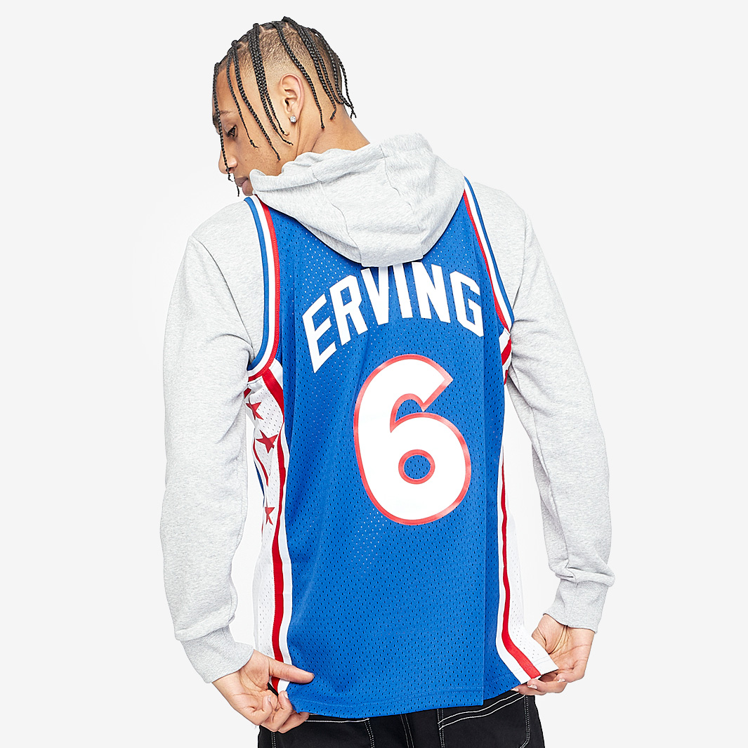 Philadelphia 76ers Julius Erving Mitchell & Ness Red Swingman Throwback