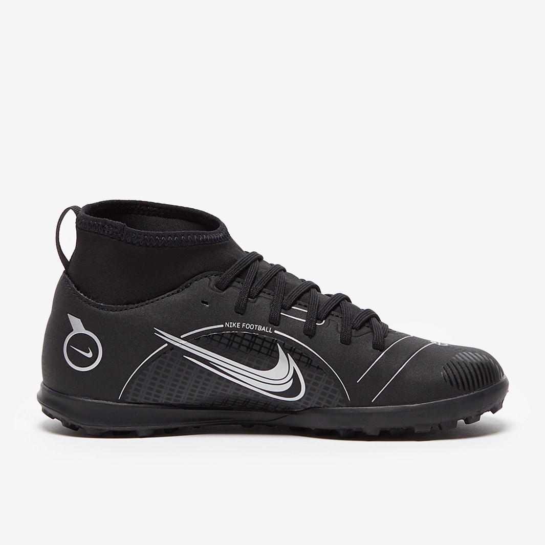 Nike Kids Mercurial Superfly VIII Club TF - Black/Metallic