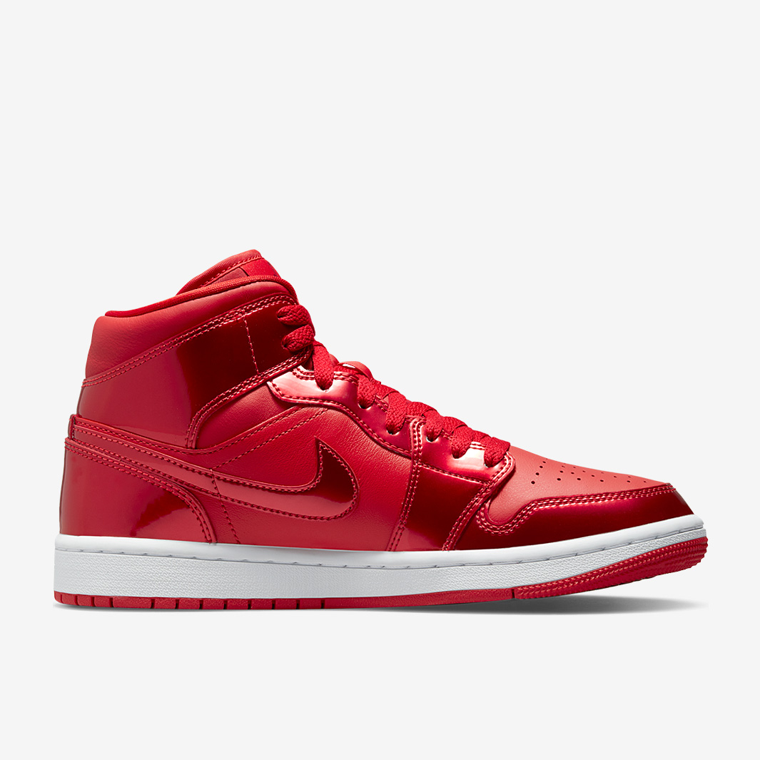 Womens Air Jordan 1 Mid SE - University Red/Pomegranate/White - Womens