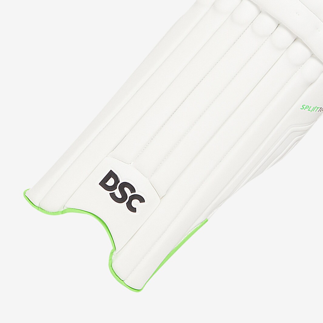 DSC Split 1000 LH Batting Pads White/Green/Black Batting Equipment ProDirect Tennis