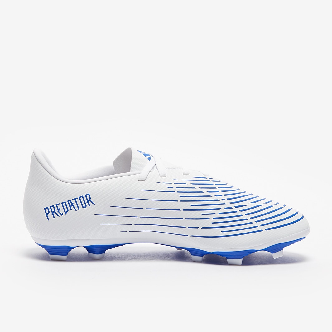 adidas Predator Edge.4 FxG - White/Hi-Res Blue/White - Mens Soccer